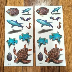 Temporary Tattoos Aquarium Realistic 3D